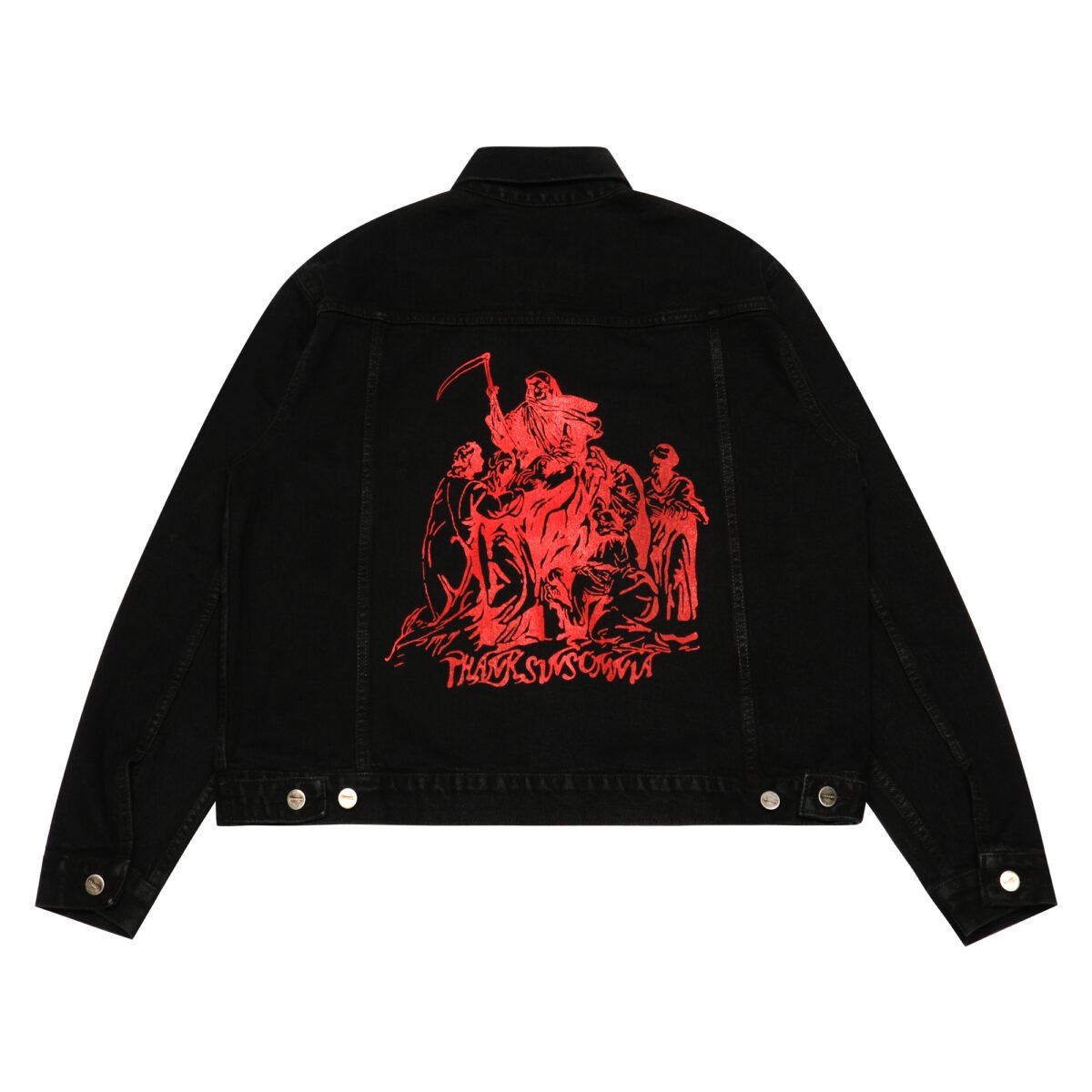 Denim Jacket Hailey Reaper Black Thanksinsomnia - Gambar 2