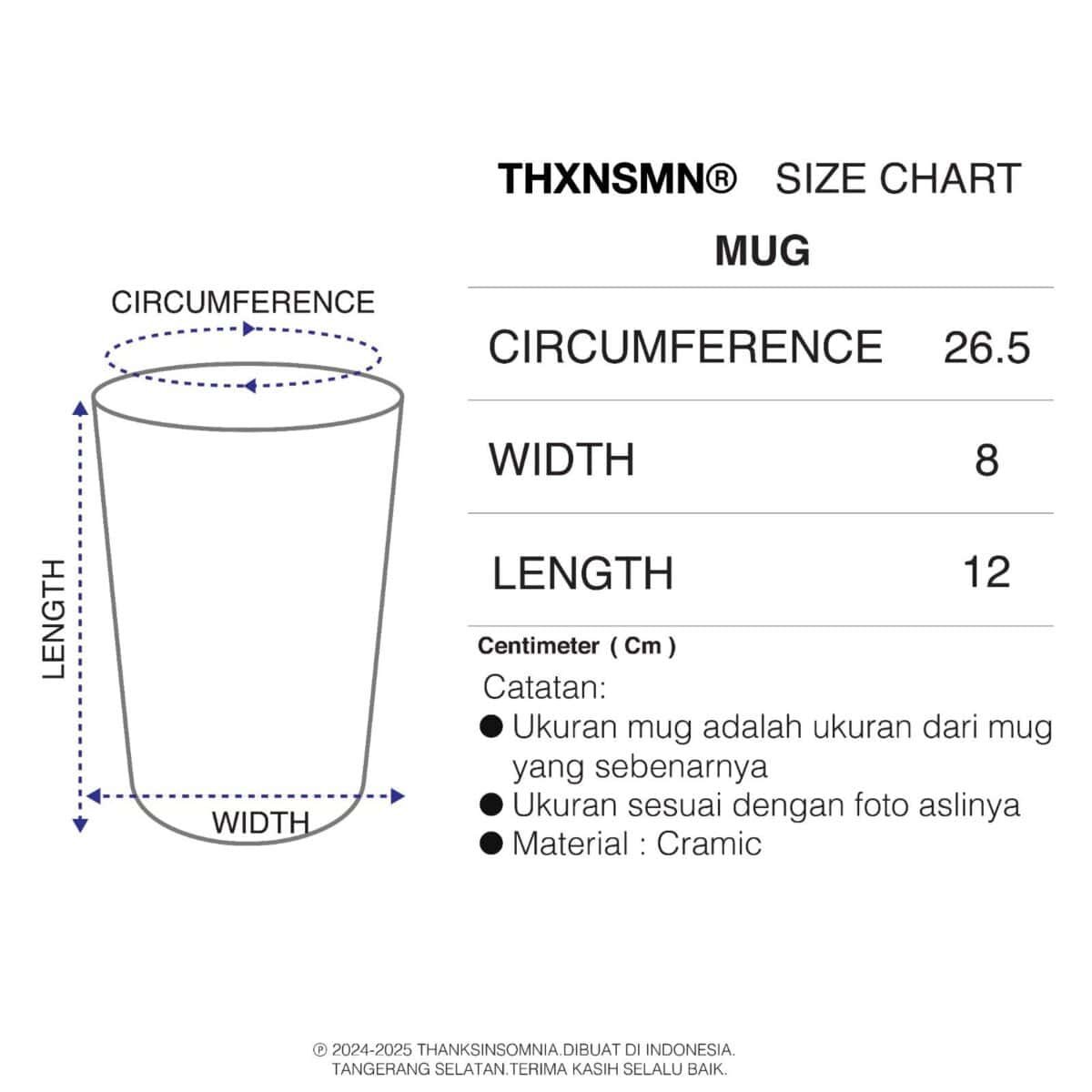 Ceramic Mug Theressa Thanksinsomnia - Gambar 3