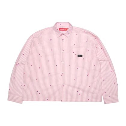 01 - Long Shirt Rihanne Striped White Pink Thanksinsomnia
