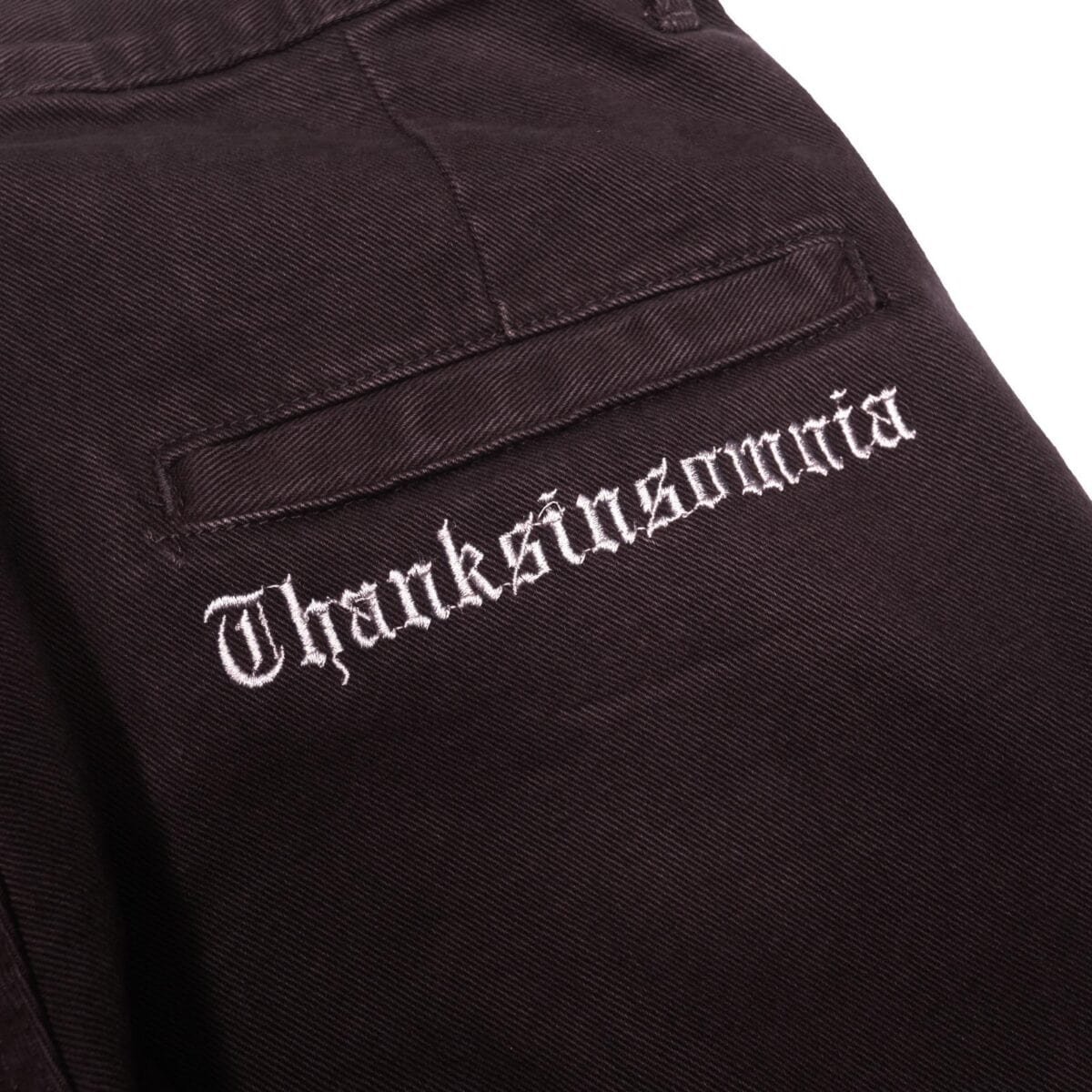 Pants Draelle Embroidery Dark Brown Thanksinsomnia - Gambar 4