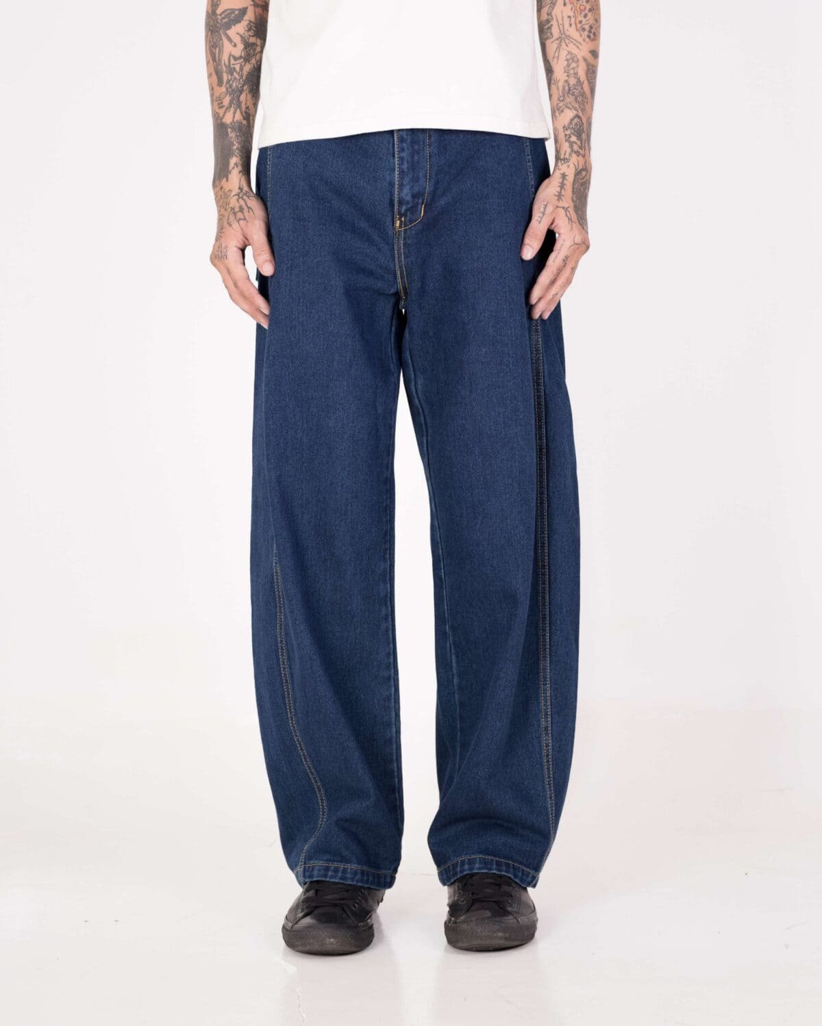Denim Pants Leonia Washed Blue Thanksinsomnia - Gambar 6