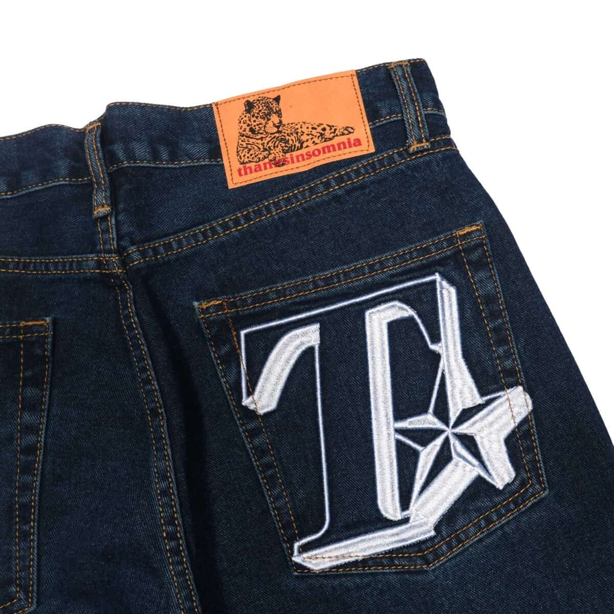 Denim Pants Draelle Crest Blue Thanksinsomnia - Gambar 4