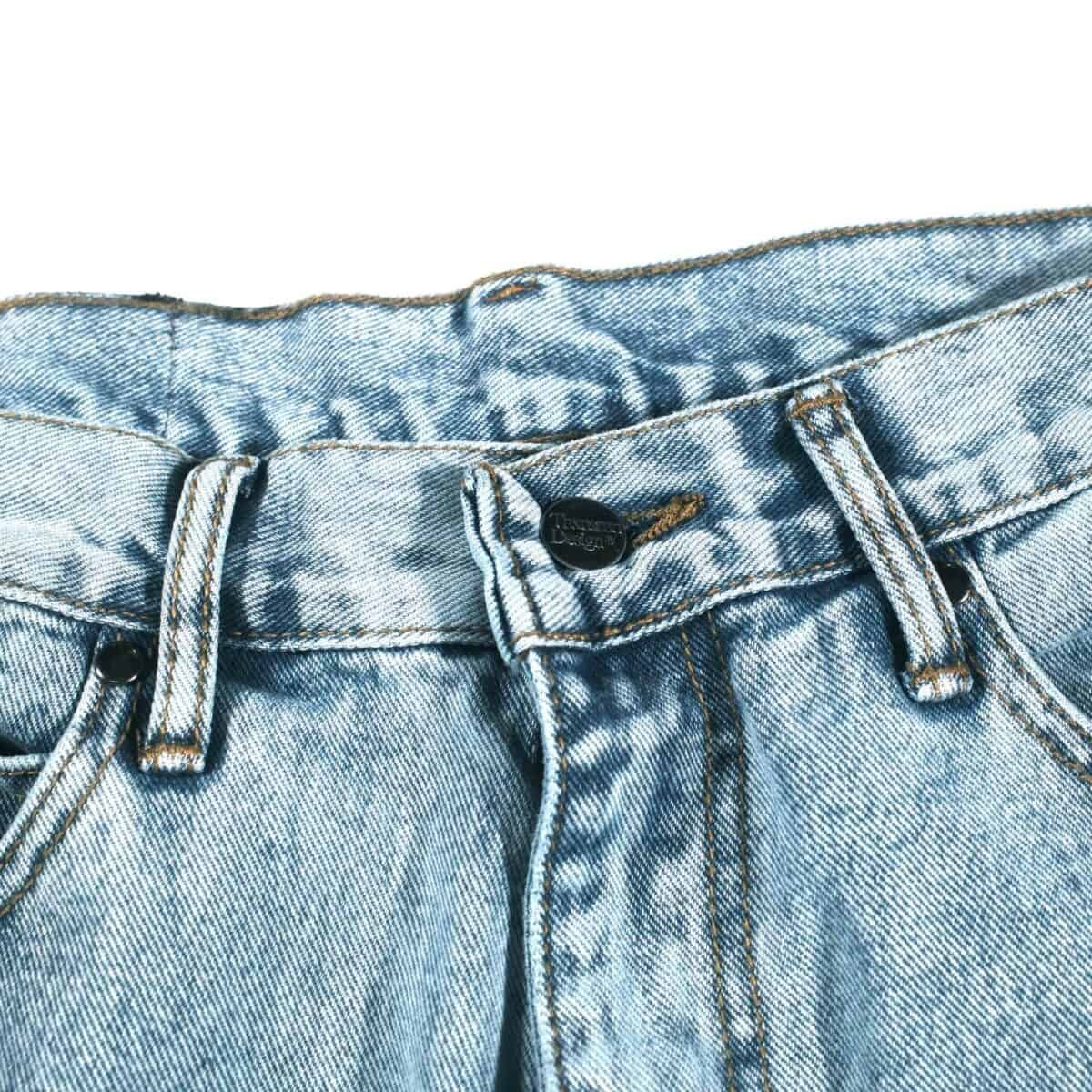 Denim Pants Meggy Basic Washed Blue Thanksinsomnia - Gambar 3