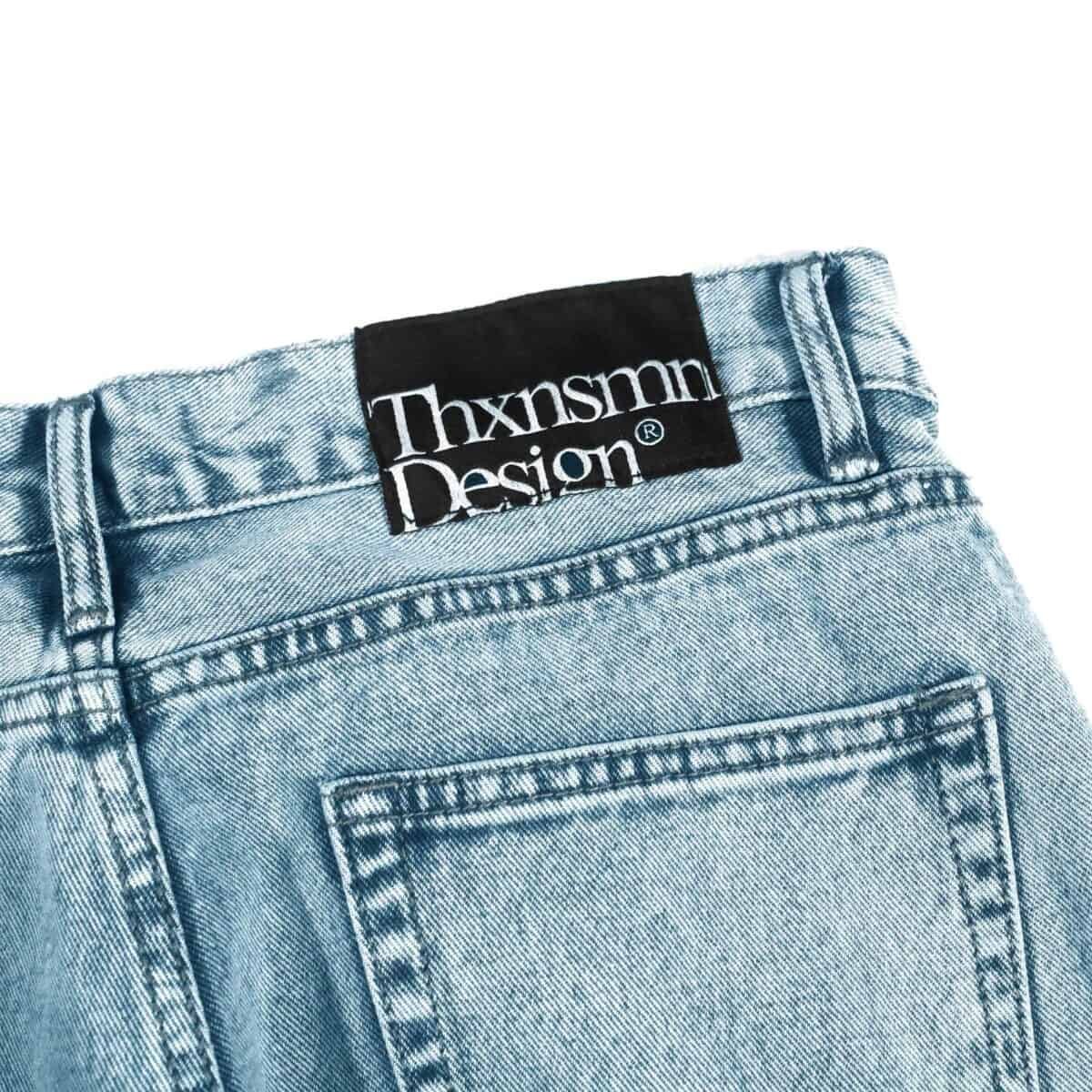 Denim Pants Meggy Basic Washed Blue Thanksinsomnia - Gambar 4