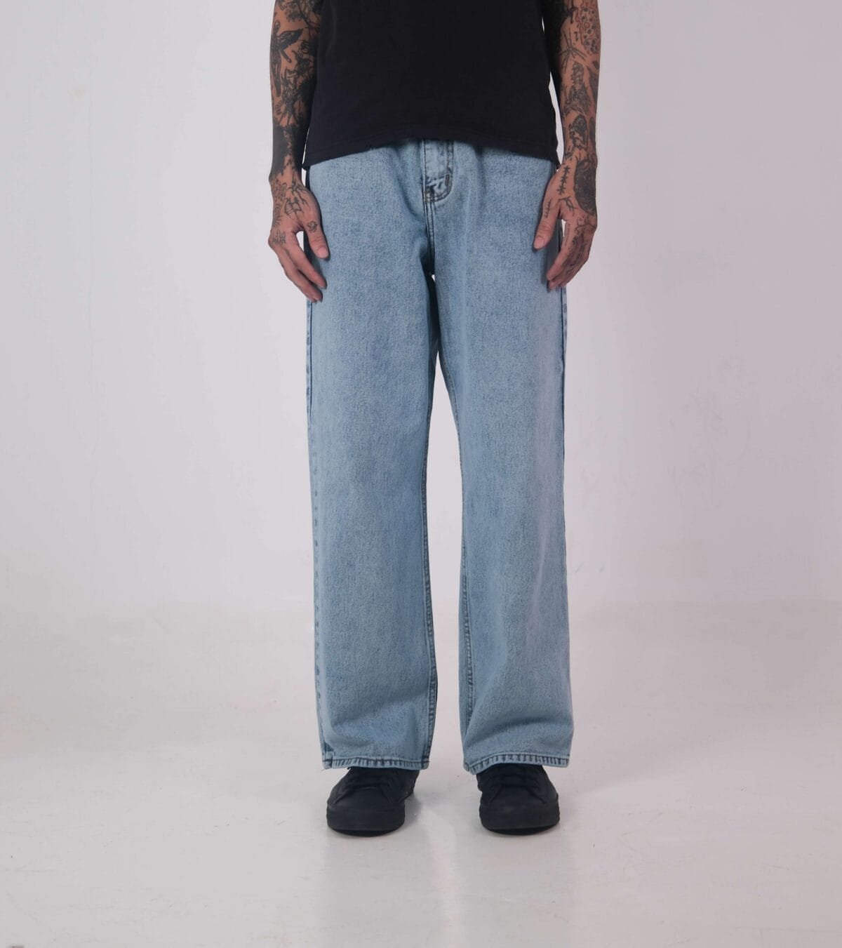 Denim Pants Meggy Basic Washed Blue Thanksinsomnia - Gambar 6