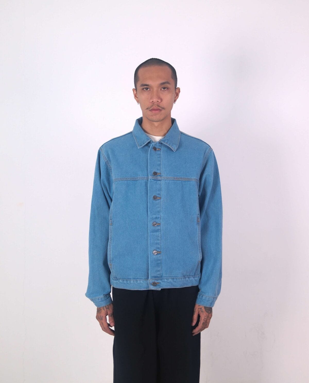 Denim Jacket Emeline Light Blue Thanksinsomnia - Gambar 5