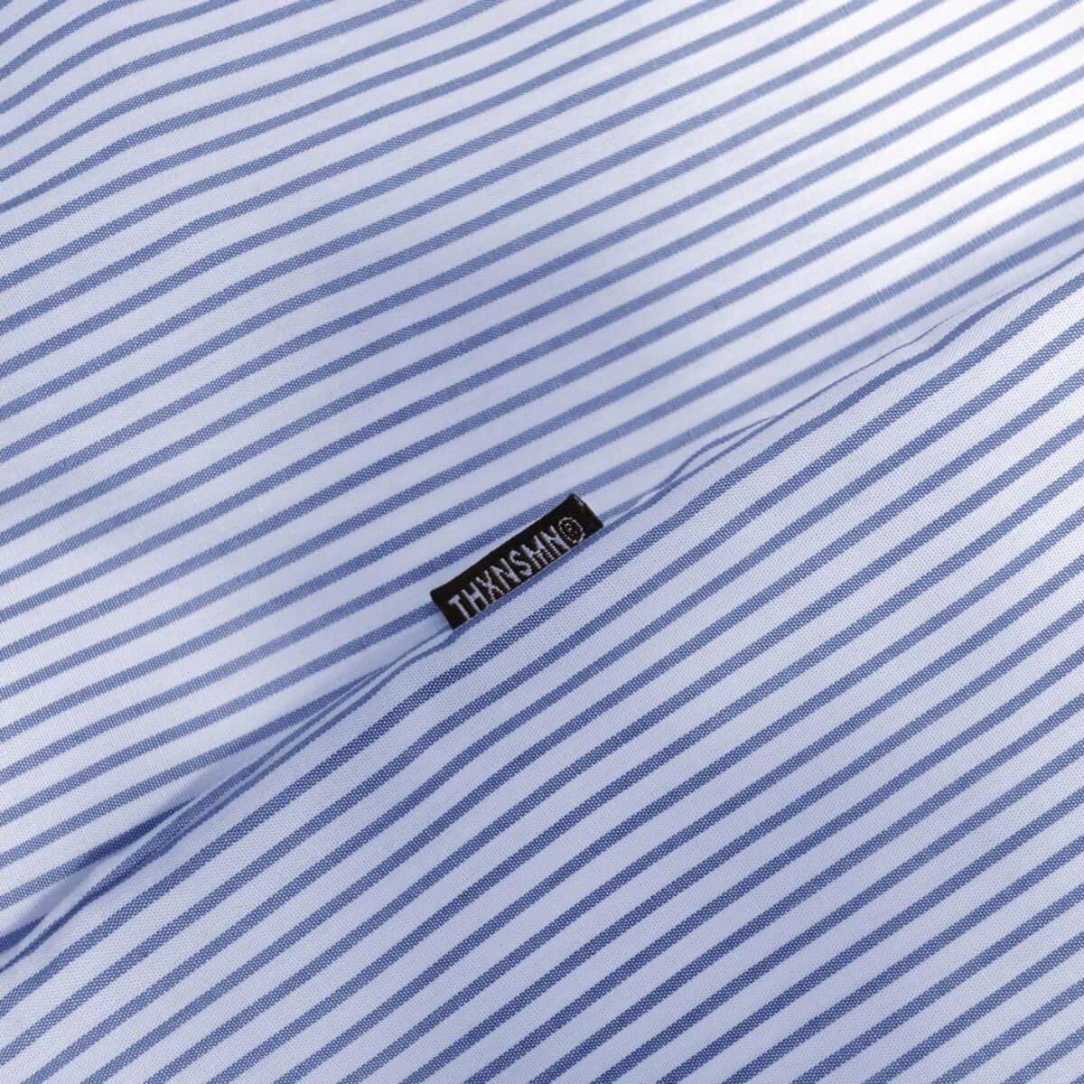 03 - Long Shirt Sunniva Striped White Blue Thanksinsomnia - Gambar 2