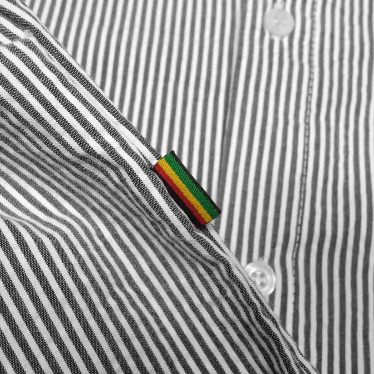 03 - Long Shirt Thessaly Striped White Black Thanksinsomnia - Gambar 3