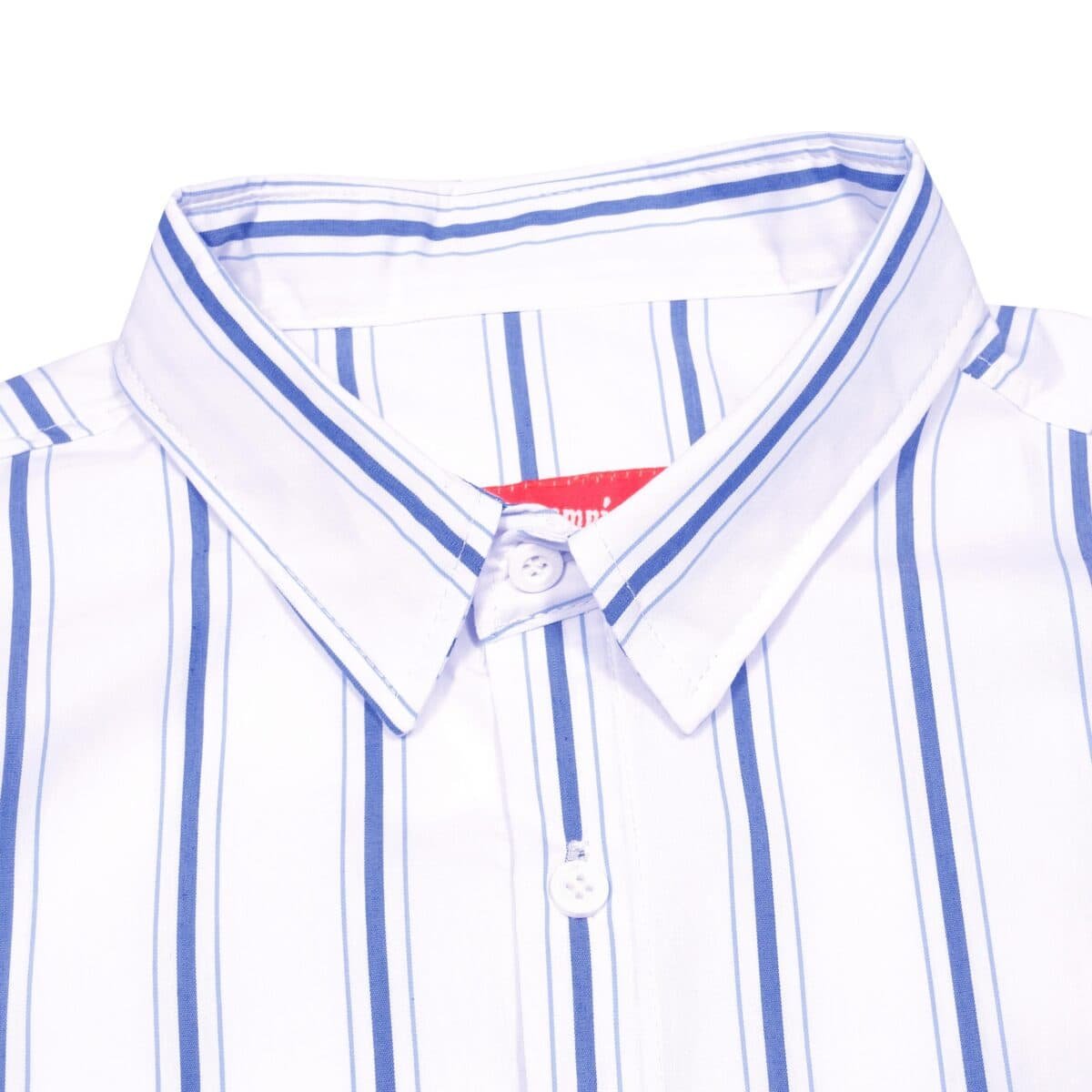 03 - Long Shirt Sunniva Striped White Thanksinsomnia - Gambar 2