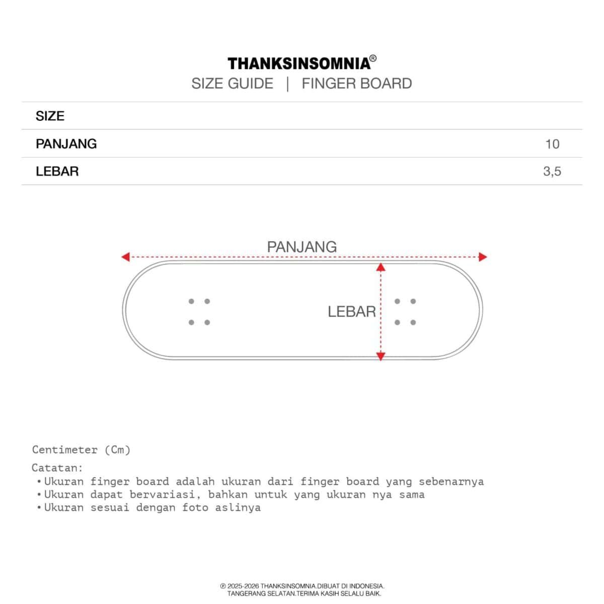 Finger Board Helyssia Thanksinsomnia - Gambar 3
