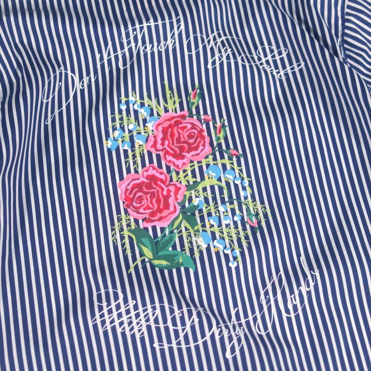 Shirts Sabine Striped White Navy Thanksinsomnia - Gambar 3