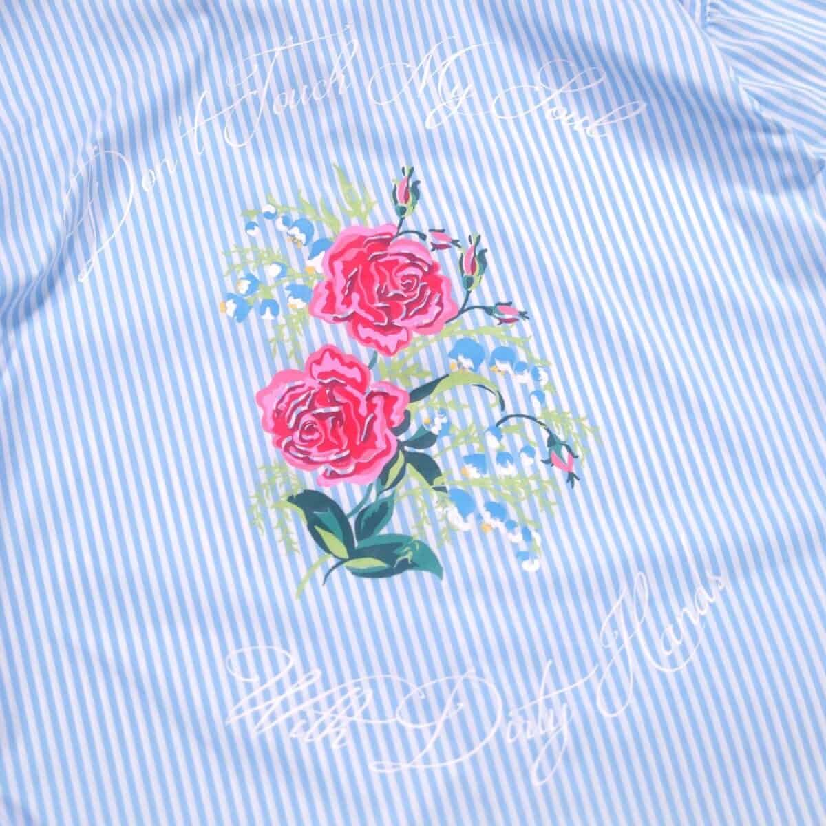 Shirts Sabine Striped White Blue Thanksinsomnia - Gambar 3