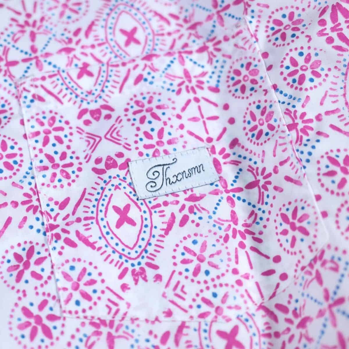 02 - Long Shirt Laureline White Pink Thanksinsomnia - Gambar 2