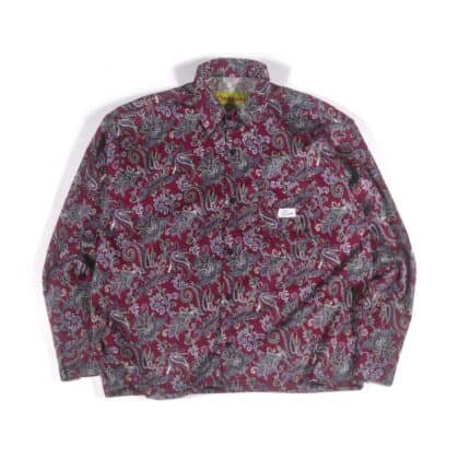 02 - Long Shirt Laureline Paisley Maroon Thanksinsomnia