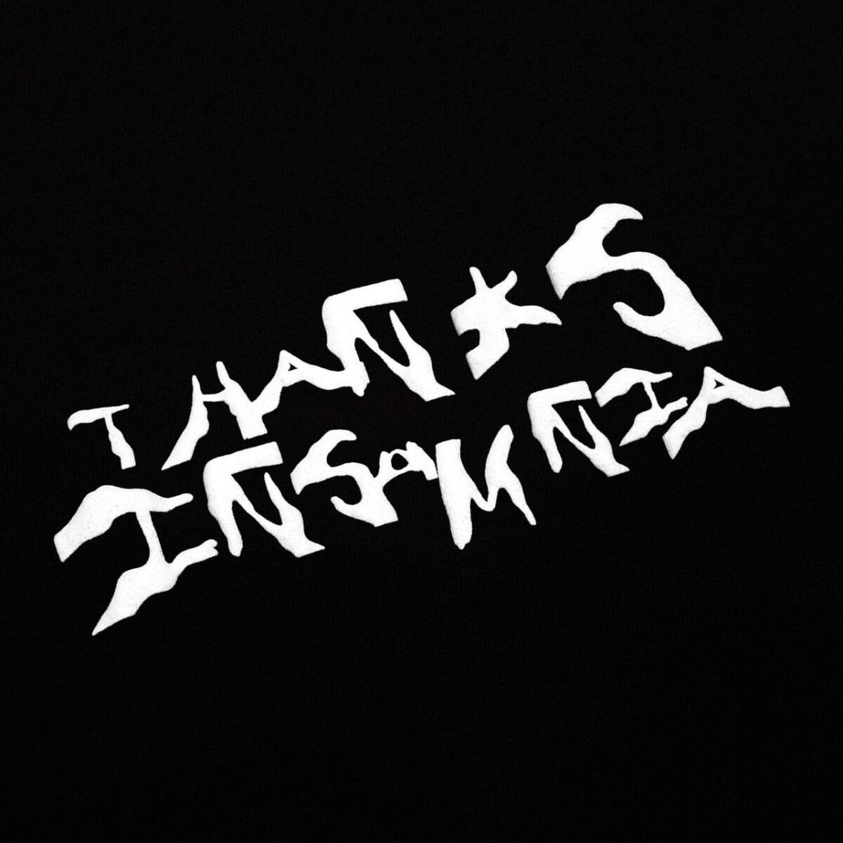 Tshirt Typo Ellowis Black Thanksinsomnia - Gambar 2